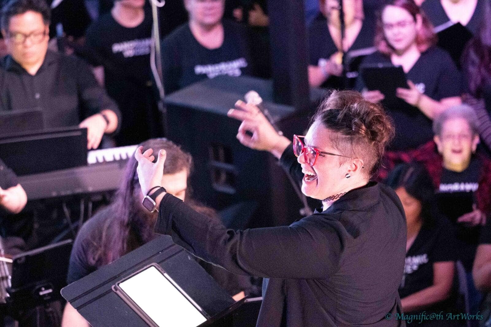 Conductor of Panoramic Voices Density512 concert October 2024